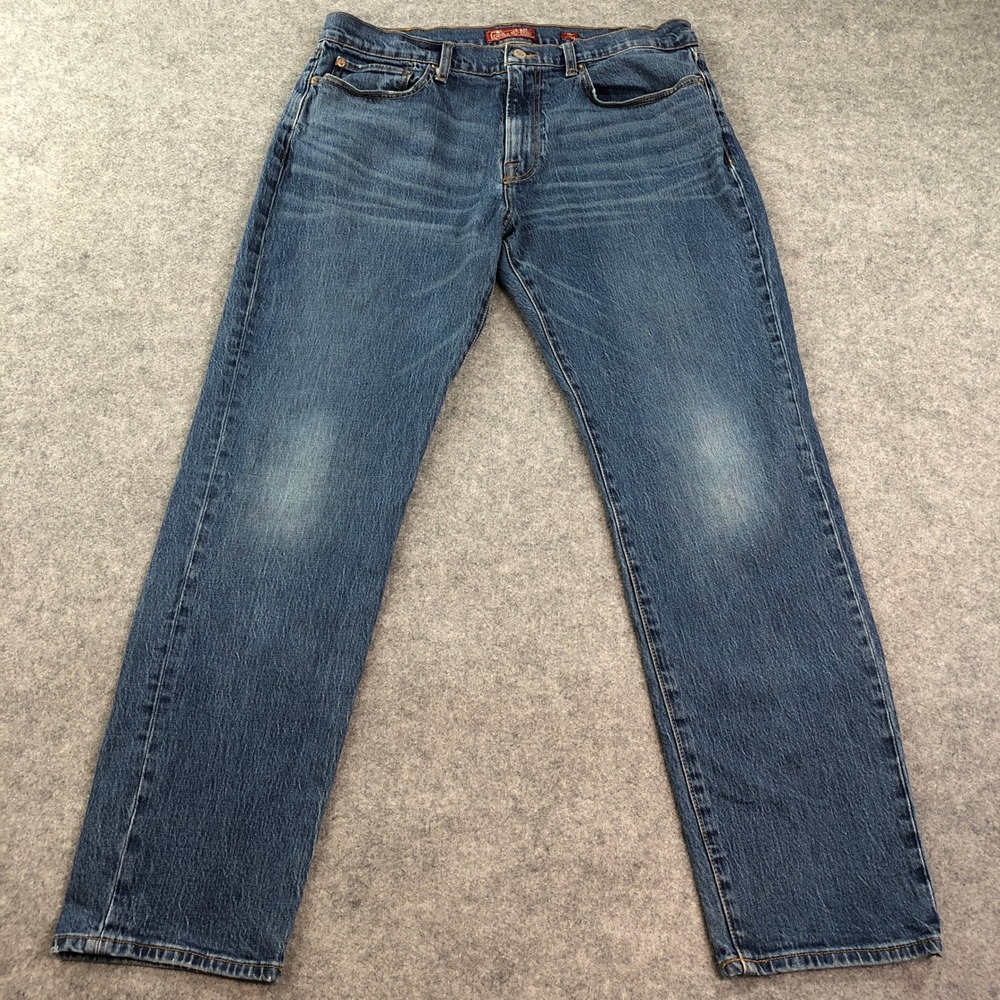 Lucky Brand 121 Slim Mens Jeans 36x32 Blue Straight Leg Medium Wash Stretch